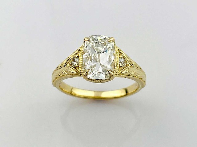 Taylor swift-geïnspireerde 2.14ct in het laboratorium gekweekte diamanten verlovingsring - afbeelding 1 van  11