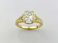 Taylor swift-geïnspireerde 2.14ct in het laboratorium gekweekte diamanten verlovingsring - afbeelding 1 van  11