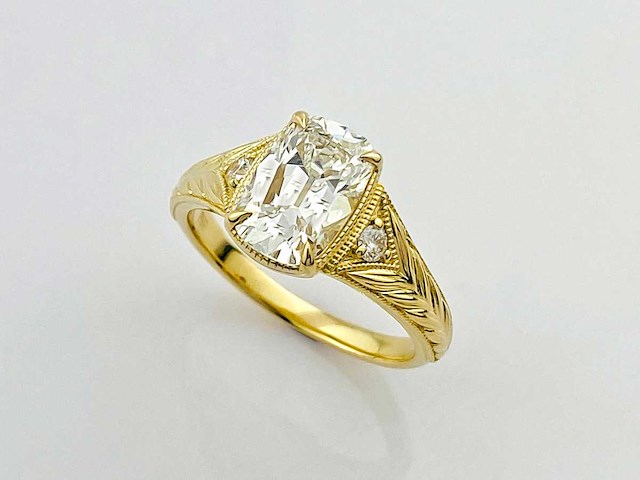 Taylor swift-geïnspireerde 2.14ct in het laboratorium gekweekte diamanten verlovingsring - afbeelding 4 van  11