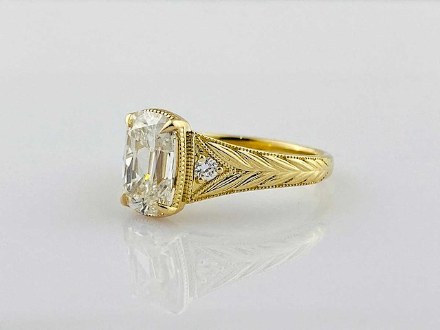 Taylor swift-geïnspireerde 2.14ct in het laboratorium gekweekte diamanten verlovingsring - afbeelding 6 van  11