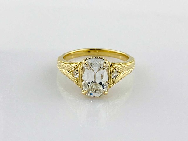 Taylor swift-geïnspireerde 2.14ct in het laboratorium gekweekte diamanten verlovingsring - afbeelding 10 van  11