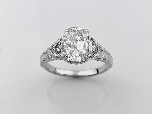 Taylor swift-geïnspireerde 2.14ct in het laboratorium gekweekte diamanten verlovingsring - afbeelding 1 van  11