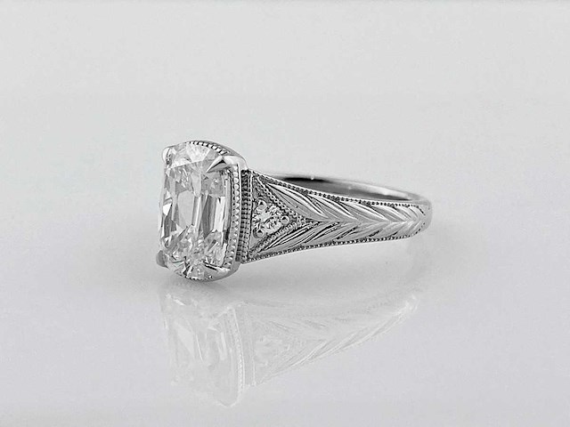 Taylor swift-geïnspireerde 2.14ct in het laboratorium gekweekte diamanten verlovingsring - afbeelding 5 van  11