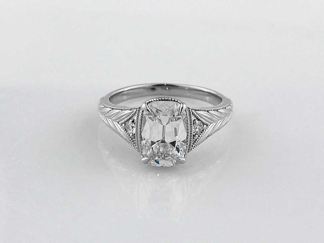 Taylor swift-geïnspireerde 2.14ct in het laboratorium gekweekte diamanten verlovingsring - afbeelding 9 van  11