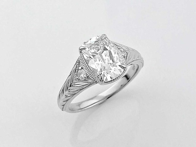 Taylor swift-geïnspireerde 2.14ct in het laboratorium gekweekte diamanten verlovingsring - afbeelding 11 van  11