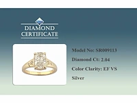 Taylor swift-inspired 2.04ct lab-grown diamond engagement ring - afbeelding 9 van  9