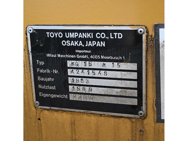 Tcm - 1983 - fg15 - vorkheftruck - afbeelding 12 van  15