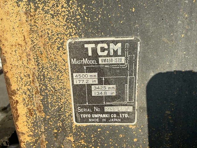 Tcm fd70 vorkheftruck - afbeelding 9 van  17