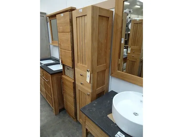 Teak-line kolomkast eclips 2 deuren + 2 lades links - afbeelding 2 van  6