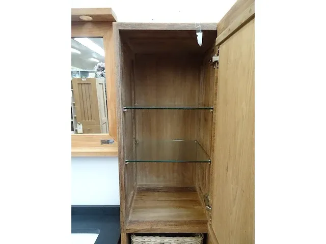 Teak-line kolomkast new versailles 2 deuren met nis rechts - afbeelding 3 van  7