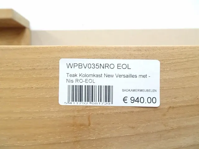 Teak-line kolomkast new versailles 2 deuren met nis rechts - afbeelding 7 van  7