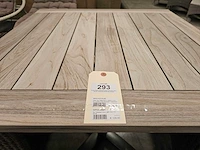 Teak tafel calida 80 x 80cm met alu onderstel antraciet - afbeelding 5 van  5