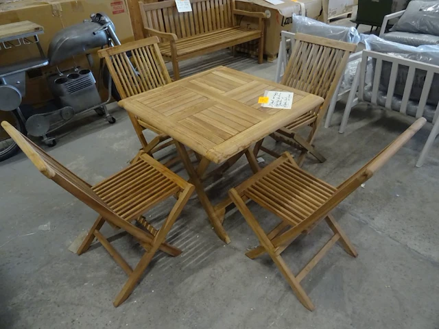 Teak tuinset - afbeelding 1 van  5