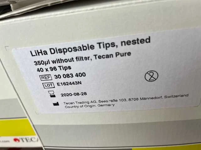 Tecan - liha geneste geleidende tips voor eenmalig gebruik 350μl - verbruiksartikel - afbeelding 1 van  3