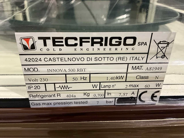 Tecfrigo innova 500 rbt staande koel en vries vitrine - afbeelding 7 van  7