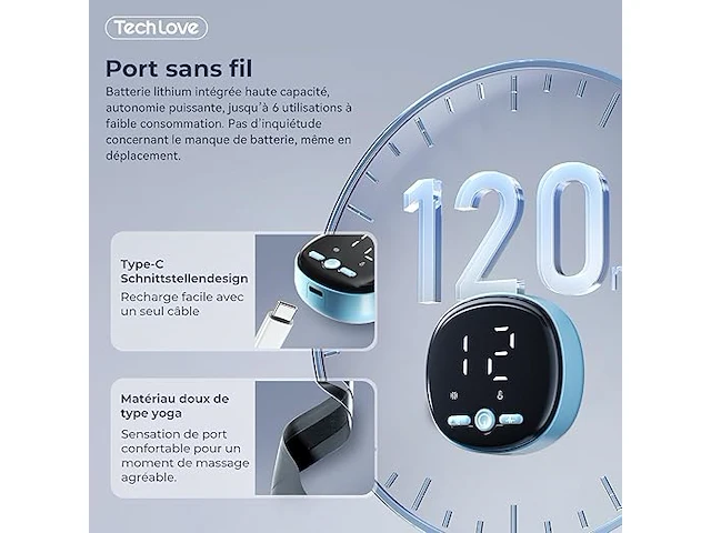 Tech love polssteun, met tens/ems en warmte - afbeelding 4 van  5