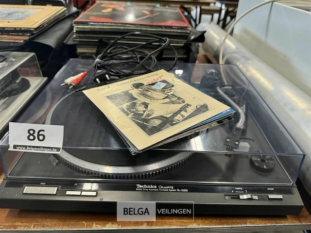 Technics platenspeler slq22 en partij lp platen - afbeelding 1 van  5