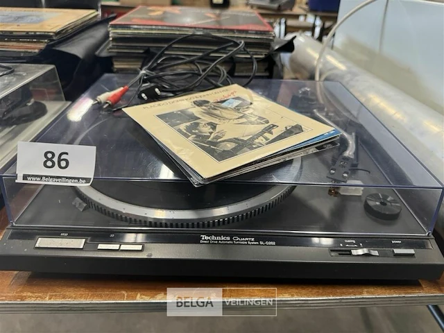 Technics platenspeler slq22 en partij lp platen - afbeelding 2 van  5