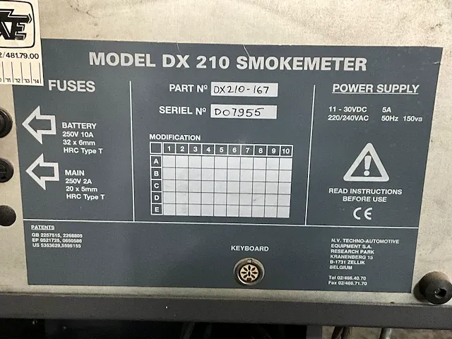 Techno-automotive dx210 smokemeter dieseltune uitlaatgassen diagnoseapparaat - afbeelding 4 van  4