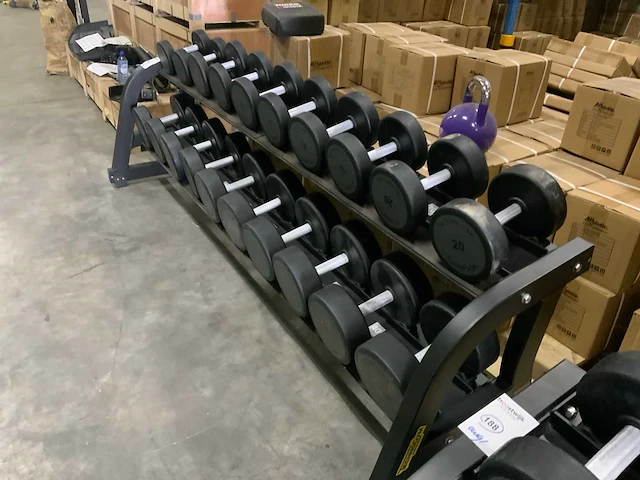 Technogym - dumbbells met pure rek - 12;14;16;18;20;32;34;36;38;40 - power station - afbeelding 4 van  6