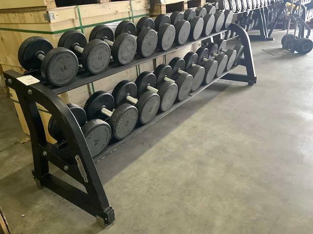 Technogym - dumbbells met pure rek - 14;16;18;20;22;24;26;28;30;32kg - power station - afbeelding 9 van  9
