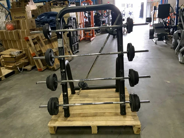 Technogym barbell set straight 5x 5;10;15;20;25kg krachtstation - afbeelding 1 van  6