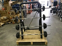Technogym barbell set straight 5x 5;10;15;20;25kg krachtstation - afbeelding 1 van  6