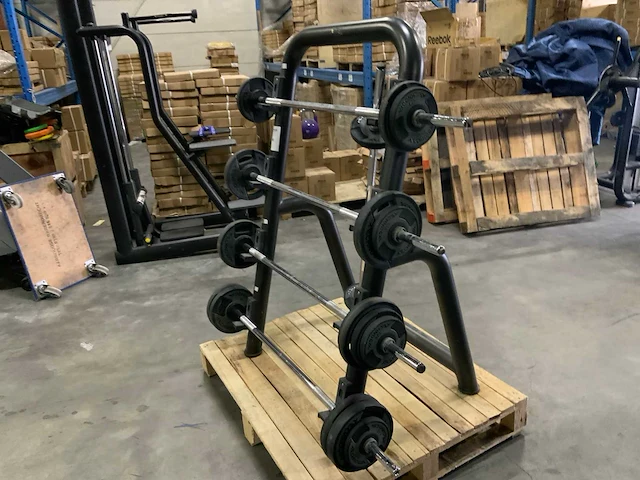 Technogym barbell set straight 5x 5;10;15;20;25kg krachtstation - afbeelding 2 van  6
