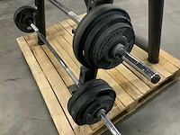 Technogym barbell set straight 5x 5;10;15;20;25kg krachtstation - afbeelding 3 van  6