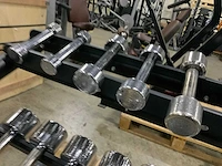 Technogym chrome dumbbells 1 t/m 10kg met rek krachtstation - afbeelding 7 van  7