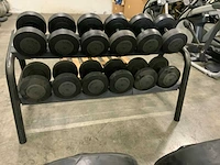 Technogym dumbbell set 2 oplopend 26kg t/m 36kg krachtstation - afbeelding 1 van  6