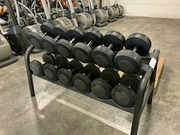 Technogym dumbbell set 2 oplopend 26kg t/m 36kg krachtstation - afbeelding 2 van  6