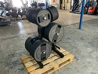 Technogym dumbells met element rek 16x20;12x10kg krachtstation - afbeelding 1 van  7