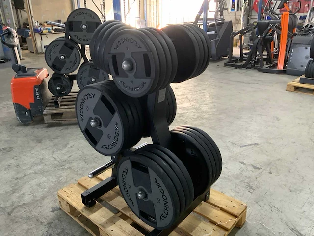 Technogym dumbells met element rek 16x20;12x10kg krachtstation - afbeelding 4 van  7