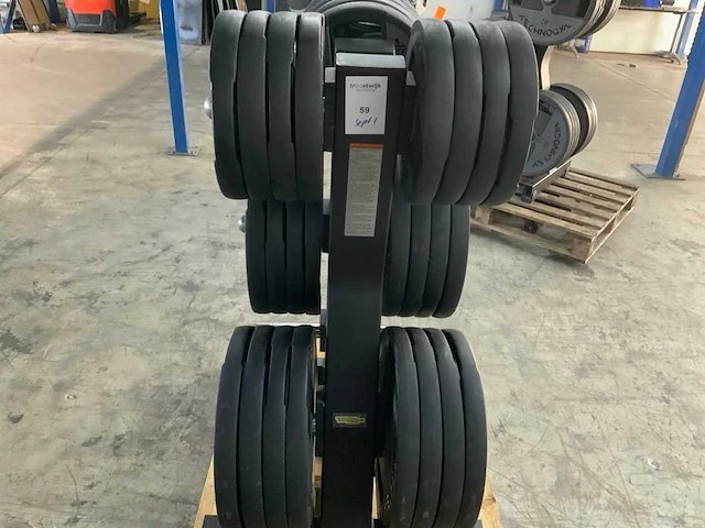 Technogym dumbells met element rek 16x20;12x10kg krachtstation - afbeelding 5 van  7