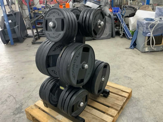 Technogym dumbells met element rek 16x20;20x10kg krachtstation - afbeelding 3 van  5