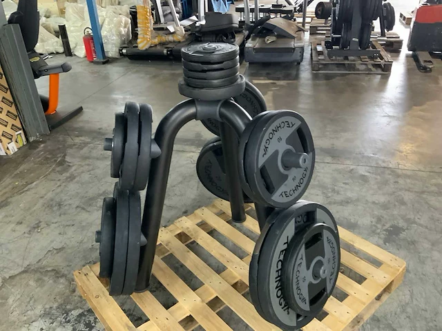 Technogym dumbells met element rek 6x20;8x10;4x5;4x2,5kg krachtstation - afbeelding 1 van  6