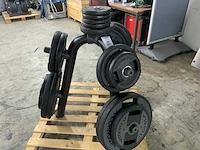 Technogym dumbells met element rek 6x20;8x10;4x5;4x2,5kg krachtstation - afbeelding 2 van  6