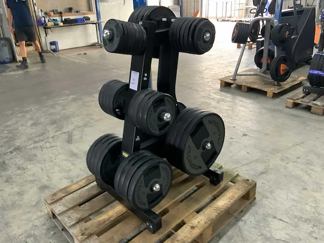 Technogym dumbells met element rek 8x20;12x10;8x5;6x2,5;8x1,25kg krachtstation - afbeelding 2 van  8
