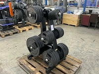 Technogym dumbells met element rek 8x20;12x10;8x5;6x2,5;8x1,25kg krachtstation - afbeelding 4 van  8