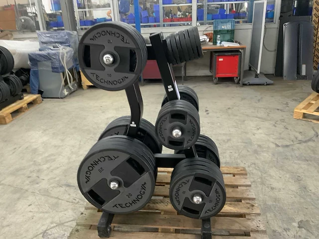 Technogym dumbells met element rek 8x20;12x10;8x5;6x2,5;8x1,25kg krachtstation - afbeelding 5 van  8