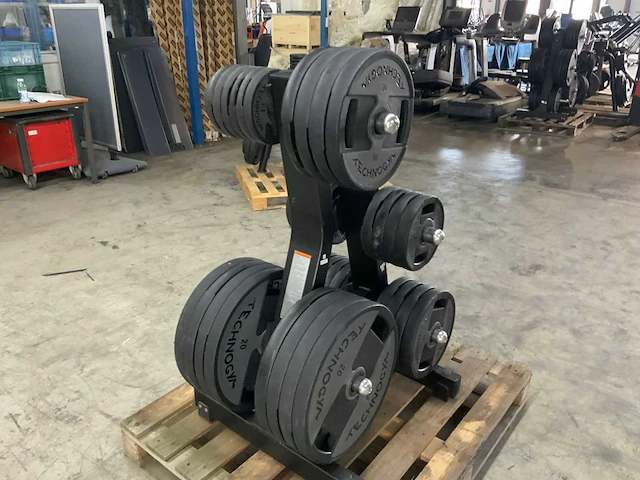 Technogym dumbells met element rek 8x20;12x10;8x5;6x2,5;8x1,25kg krachtstation - afbeelding 6 van  8