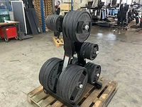 Technogym dumbells met element rek 8x20;12x10;8x5;6x2,5;8x1,25kg krachtstation - afbeelding 6 van  8