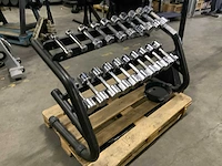 Technogym element rek met dumbbells 1t/m10kg krachtstation - afbeelding 3 van  5