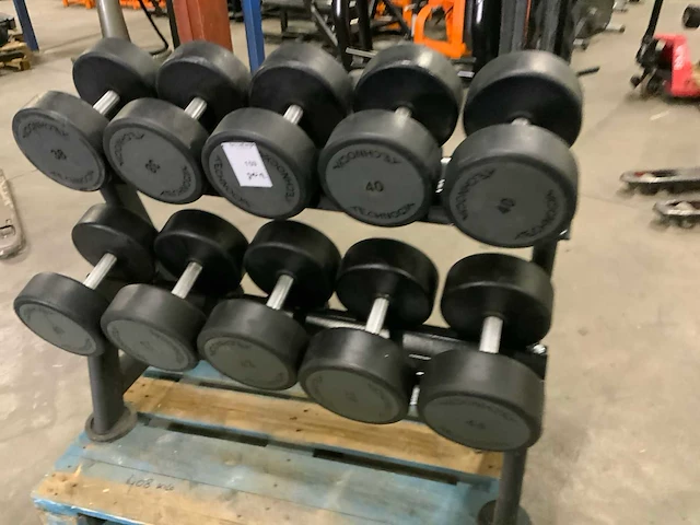 Technogym pu dumbbells 38;2x40;42;44kg krachtstation - afbeelding 5 van  5