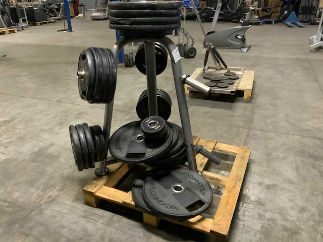 Technogym pu schijven 3x10kg;5x5kg;4x2,5kg sidea 12x20kg;8x10kg technogym krachtstation - afbeelding 2 van  7