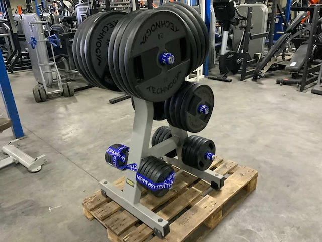 Technogym pu schijven 50mm 12x20;8x10;8x5;6x2,5;8x1,25 krachtstation - afbeelding 1 van  6