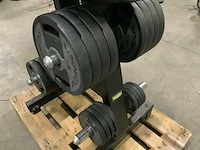 Technogym pu schijven 50mm 12x20kg;8x10;8x5;4x2,5;4x1,25 krachtstation - afbeelding 2 van  6