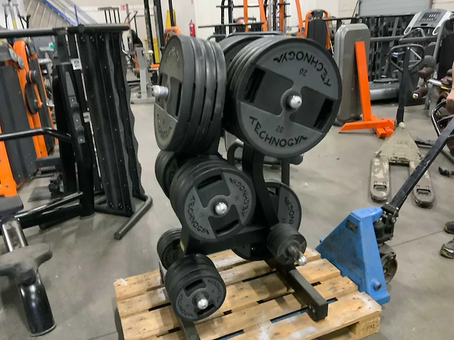 Technogym pu schijven 50mm 14x20;10;10;4x5;4x2,5;4x1,25kg krachtstation - afbeelding 1 van  5