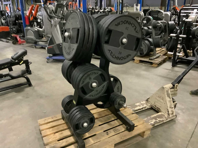 Technogym pu schijven 50mm 14x20;10x10;4x5;4x2,5;4x1,25kg krachtstation - afbeelding 1 van  5